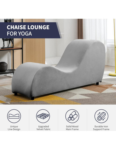 Silla Lounge Ergonómica ijuicy para Yoga y Relajación Gris Claro