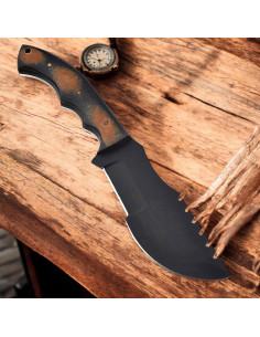 Cuchillo Tracker Poshland 25.4 cm Acero D2 Funda Cuero 2