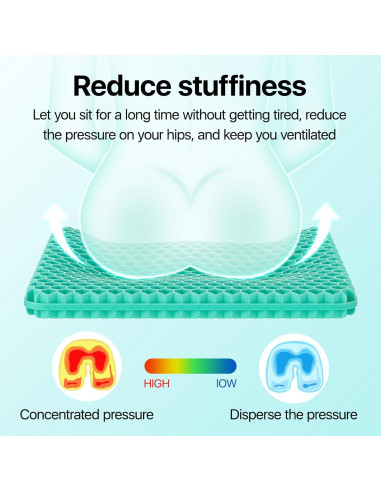 Cojín de Gel para Asiento OMCOZY 45x43 cm Transpirable