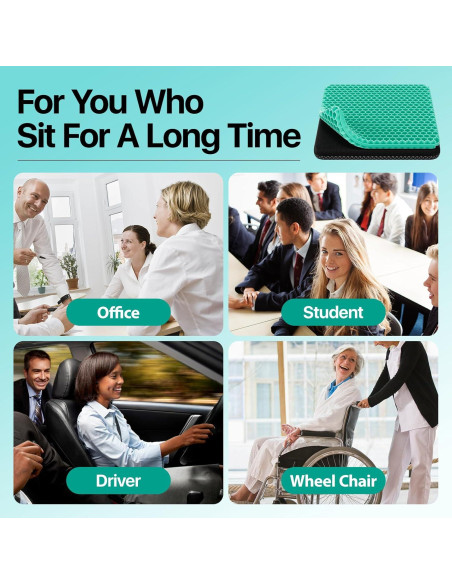 Cojín de Gel para Asiento OMCOZY 45x43 cm Transpirable