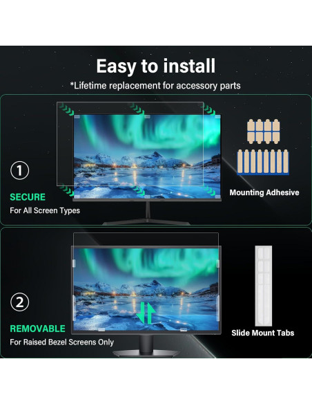 Pantalla de Privacidad 24 Pulgadas MaoYeye Filtro Anti-reflejo