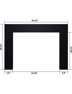 Kit de Recorte para Chimenea Eléctrica Valuxhome 36"L 27"H 2