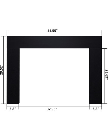 Kit de Recorte para Chimenea Eléctrica Valuxhome 36"L 27"H