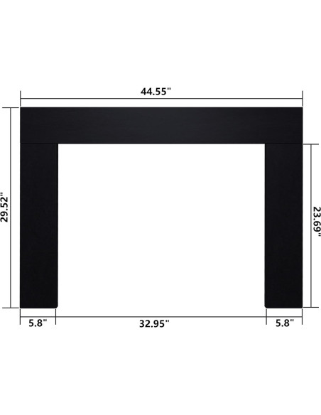 Kit de Recorte para Chimenea Eléctrica Valuxhome 36"L 27"H