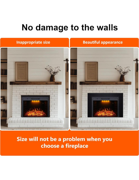 Kit de Recorte para Chimenea Eléctrica Valuxhome 36"L 27"H