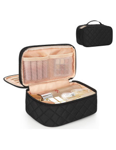 Bolsa de Maquillaje Relavel Negra Doble Capa 22.6x13x8.1cm