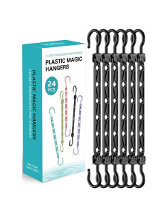 Perchas Colapsables Latoxcaa - Paquete de 24 - Negras