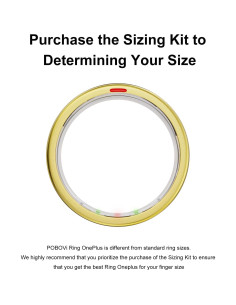 Anillo Inteligente POBOVi OnePlus - Titanio Oro Tamaño 12 2