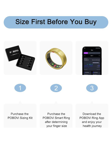 Anillo Inteligente POBOVi OnePlus - Titanio Oro Tamaño 12