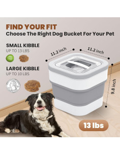 Contenedor de Almacenamiento de Comida para Perros DDMOMMY 5.9 kg Hermético Plegable 2