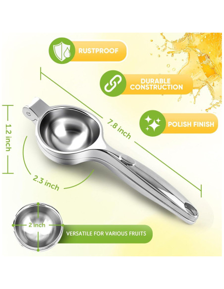 Exprimidor de Limón Manual PUPTILY Acero Inoxidable 0.5L