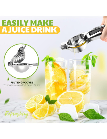 Exprimidor de Limón Manual PUPTILY Acero Inoxidable 0.5L