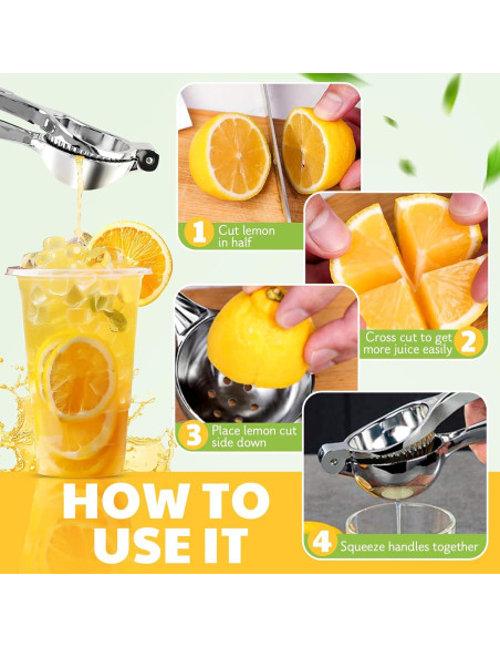 Exprimidor de Limón Manual PUPTILY Acero Inoxidable 0.5L