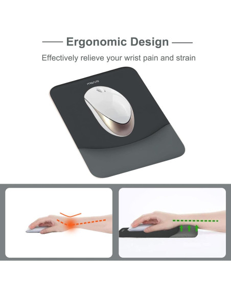 Almohadilla Ergonómica para Ratón MOSISO Gris Pizarra 24.5x18cm
