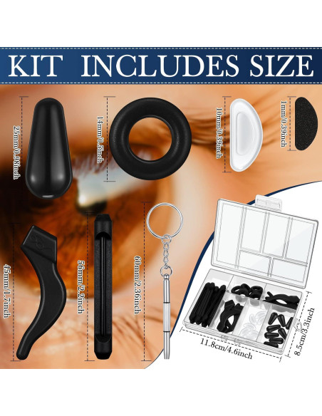 50 Piezas Accesorios para Gafas Konohan Almohadillas y Soportes