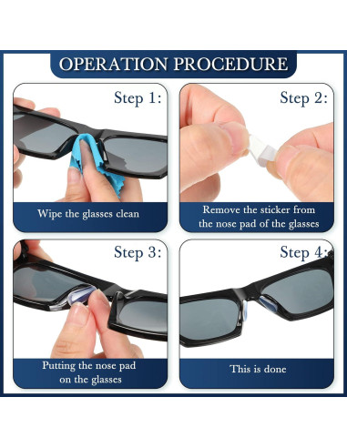 50 Piezas Accesorios para Gafas Konohan Almohadillas y Soportes