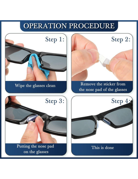 50 Piezas Accesorios para Gafas Konohan Almohadillas y Soportes