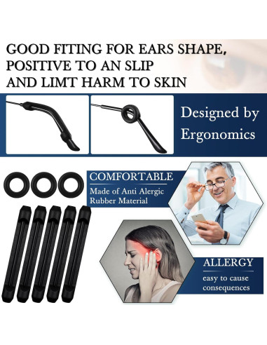 50 Piezas Accesorios para Gafas Konohan Almohadillas y Soportes