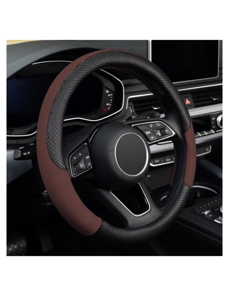 Funda de Volante LABBYWAY de Cuero Microfibra 37-39 cm Antideslizante