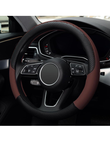 Funda de Volante LABBYWAY de Cuero Microfibra 37-39 cm Antideslizante