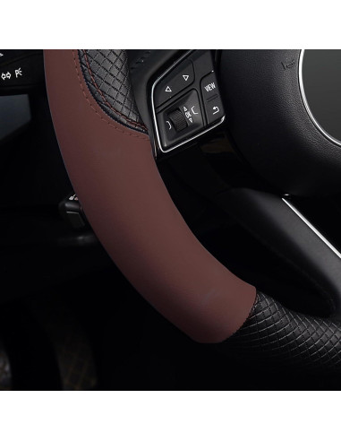 Funda de Volante LABBYWAY de Cuero Microfibra 37-39 cm Antideslizante