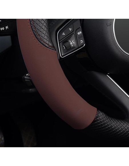 Funda de Volante LABBYWAY de Cuero Microfibra 37-39 cm Antideslizante