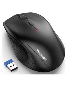 Ratón Inalámbrico TECKNET M002 4800 DPI Ergonómico Negro