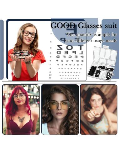 50 Piezas Accesorios para Gafas Konohan Almohadillas y Soportes