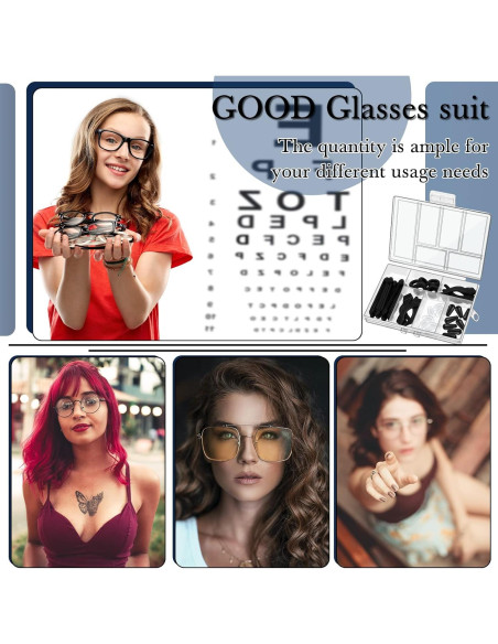 50 Piezas Accesorios para Gafas Konohan Almohadillas y Soportes