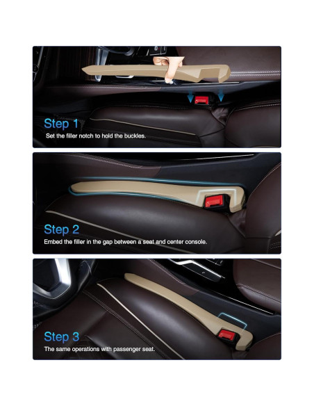 Relleno Espacio Asientos Coche Homaupt SGF01 Beige 3.1cm