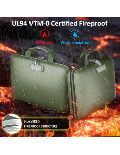 Organizador de Archivos a Prueba de Fuego Tamfile 13 Bolsillos Verde 2