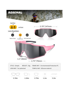 Gafas de sol polarizadas Rosemal 7259 UV400 para deportes 2