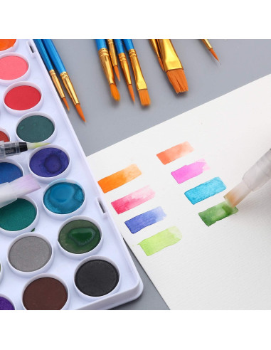 Set de Pintura Acuarela AROIC 36 Colores con 16 Pinceles