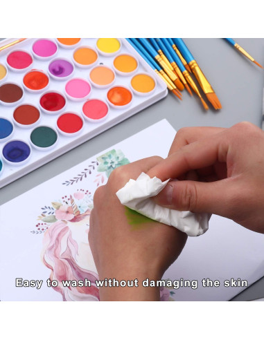 Set de Pintura Acuarela AROIC 36 Colores con 16 Pinceles