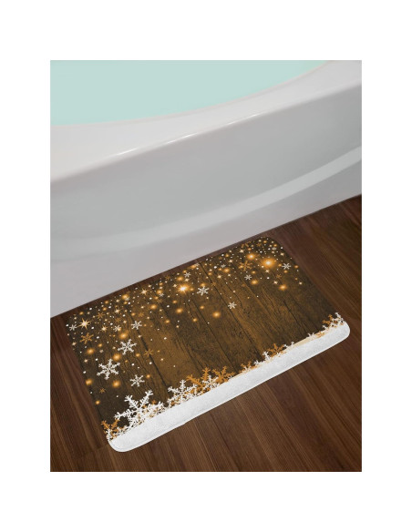 Alfombra de Baño Ambesonne Navidad 76.5x50.8 cm Antideslizante