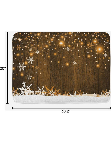 Alfombra de Baño Ambesonne Navidad 76.5x50.8 cm Antideslizante