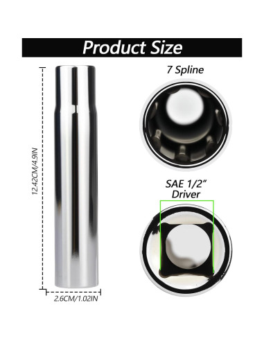 Llave de Enchufe para Tuercas de Picos OXDFK 7 Puntas 125mm