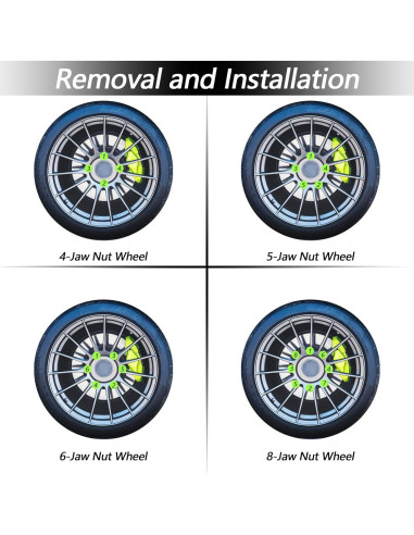 Llave de Enchufe para Tuercas de Picos OXDFK 7 Puntas 125mm