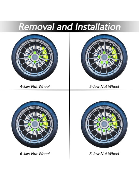 Llave de Enchufe para Tuercas de Picos OXDFK 7 Puntas 125mm