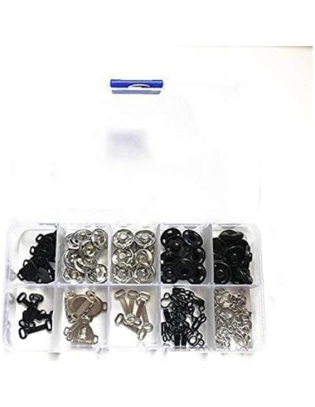 Broches para Coser BeautyChen - 50 Pares, 3 Estilos, 2 Colores