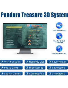 Consola de Juegos Arcade Hedlaoy 10000 Juegos WiFi HD 720p 2