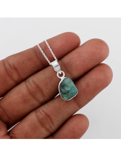 Colgante de Esmeralda Natural YASHEE 40.64 cm Joyería Plata 2