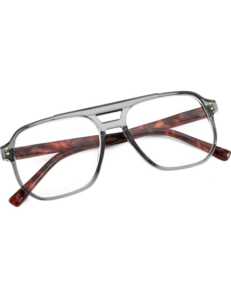 Gafas de Lectura FEISEDY Aviador Retro 2.0x Filtro Luz Azul