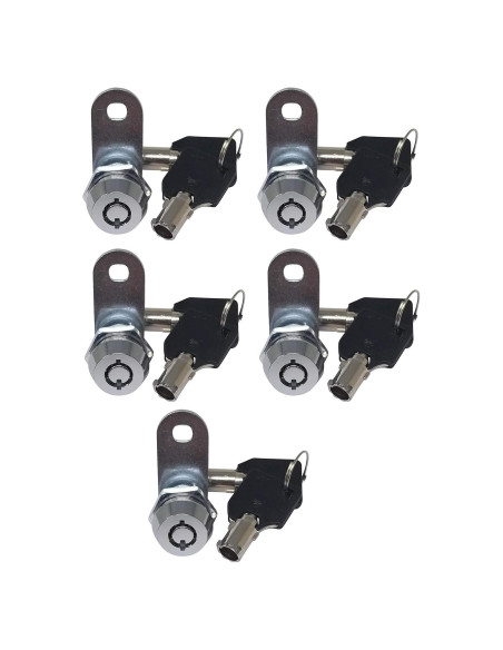 Cerradura Cam Tubular Admiral Locks 5/8" (16 mm) Cromo - Paquete de 5