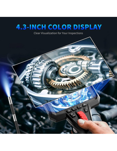 Cámara Borescopio Articulada PUSILIN 1080P 3.2FT con Luz LED