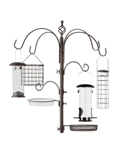Estación de Alimentación para Aves Mejor Opción 4 Alimentadores