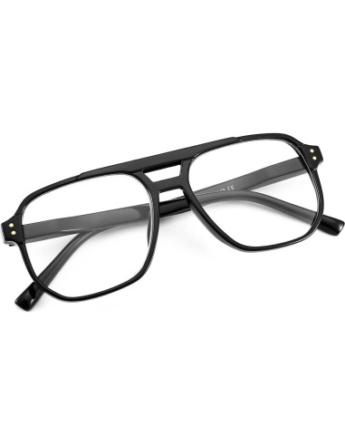 Gafas de Lectura FEISEDY Aviador Retro Filtro Luz Azul 2.5x