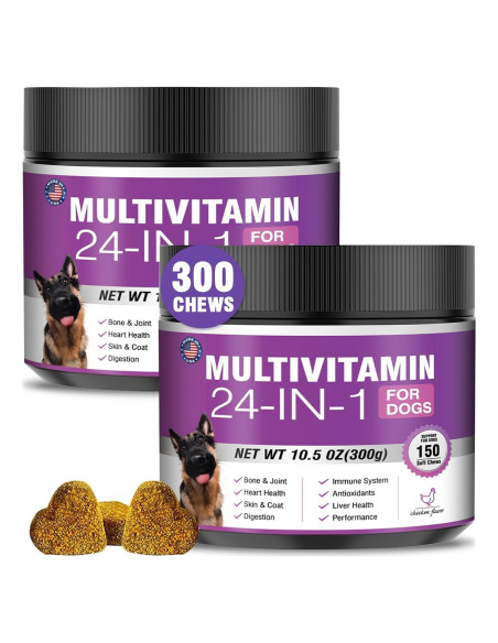 Multivitamínicos Masticables para Perros TTLXBL 300 Ct Pollo