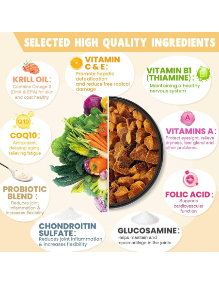 Multivitamínicos Masticables para Perros TTLXBL 300 Ct Pollo