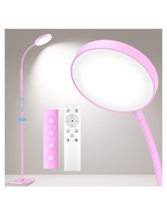 Lámpara de Pie LED PACOVY Rosa 120 LEDs 18W Regulable